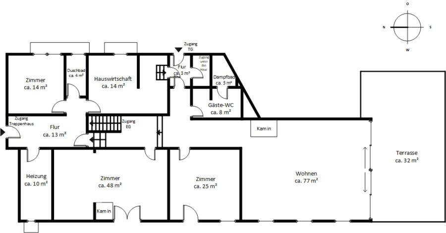 Luxuriöse Maisonette mit Privatgarten - Gartengeschoss (17195)