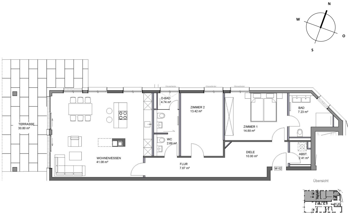 Erdgeschoss - W2 - Variante 1 - ca. 120 m²