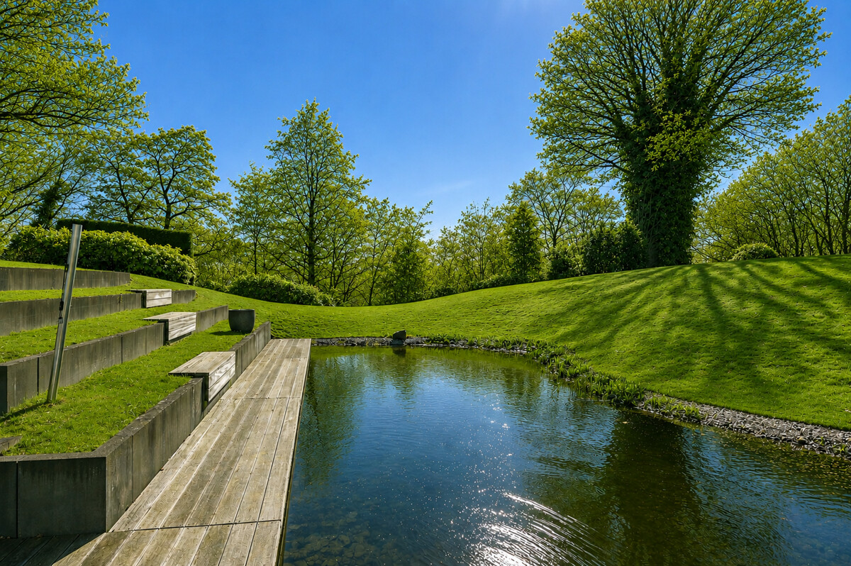 terrassierter Teichbereich (KI bearbeitet)