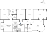 Gartengeschoss mit Gästewohnung und Räume im Souterrain
