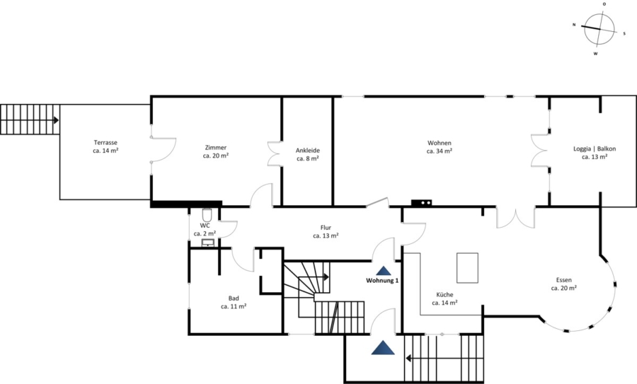 Hochparterre - Wohnung 1