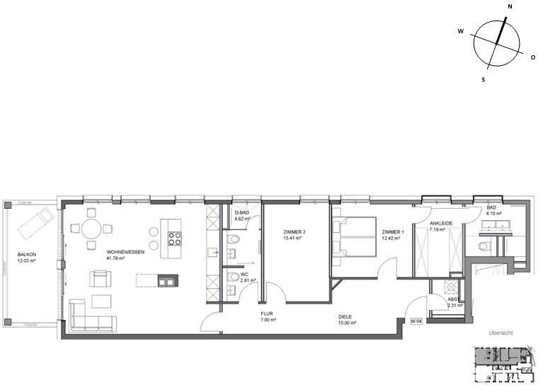 Obergeschoss - W4 - Variante 1 - ca. 114 m²