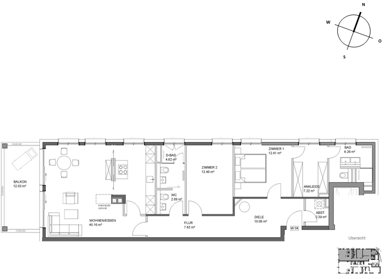 Obergeschoss - W4 - Variante 2 - ca. 113 m²