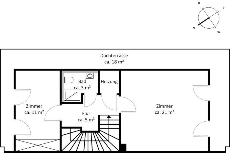Stadthaus mitten in Nienstedten - Dachgeschoss (15932)