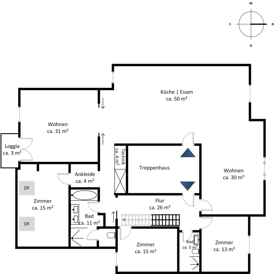 Neubau-Dachgeschoss mit Dachterrasse im Denkmal - Dachgeschoss - Wohnung 09 (11779)
