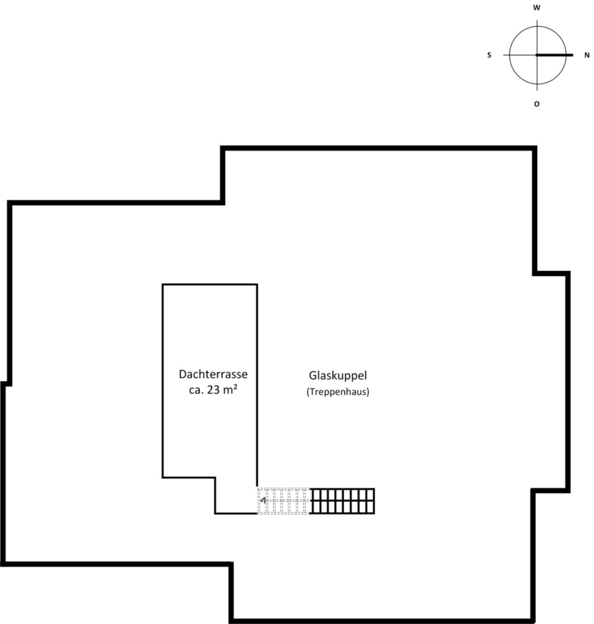 Neubau-Dachgeschoss mit Dachterrasse im Denkmal - Dachterrasse - Wohnung 09 (11780)